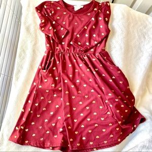 SOLD Emma & Elsa Glitter Heart Girls Dress